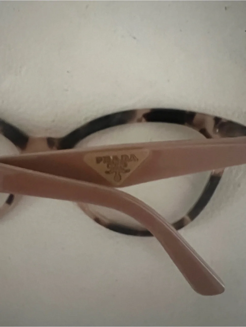 Prada Women's Cat Eye Tortoiseshell Optical Glasses-Dusty Pink Bows—Great shape!